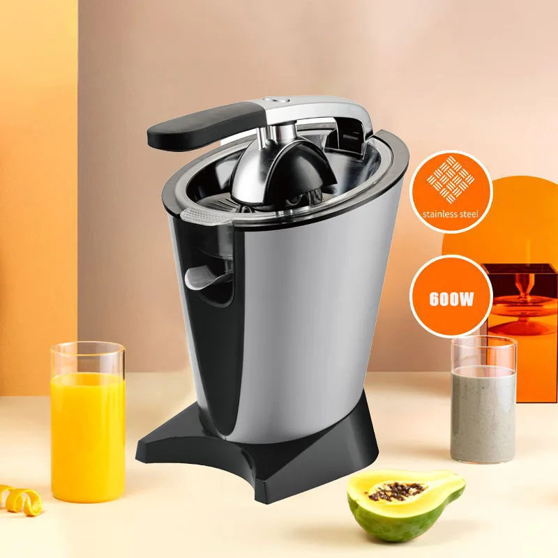 Large European and American stainless steel hand-pressed electric juice machine Taiwan juice machine Lemon orange residue juice