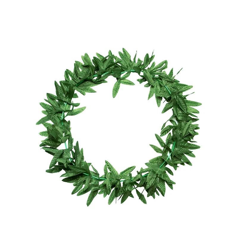 Hawaiian Simulation Maple Leaf Green Wreath, Stage Party Performance, Jungle Series, Dressing Props