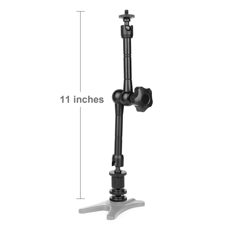 N11R- 6X Magic Arm 11 Inch Articulating Arm Magic Friction With Hot Shoe Mount & 1/4 Inch Tripod Screw