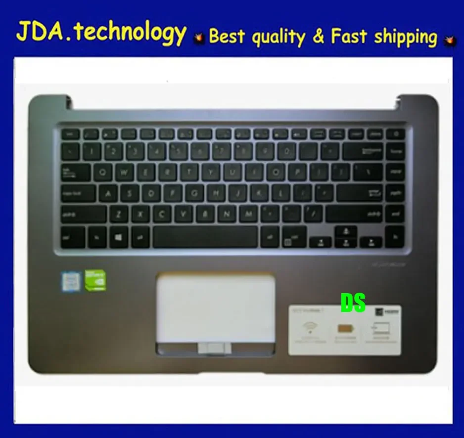 MEIARROW           95%new upper shell for ASUS Pro15 S5100U UK505B U5100UQ S510UA S15 palmest US keyboard upper cover,100%tested