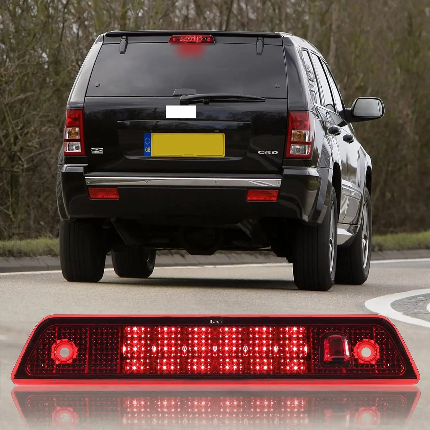 Feu arrière de frein LED noir 3ème pour Jeep Grand Cherokee 2005 2006 - 2010 55157397AA 55157397AC 55157397AD 55157397AB