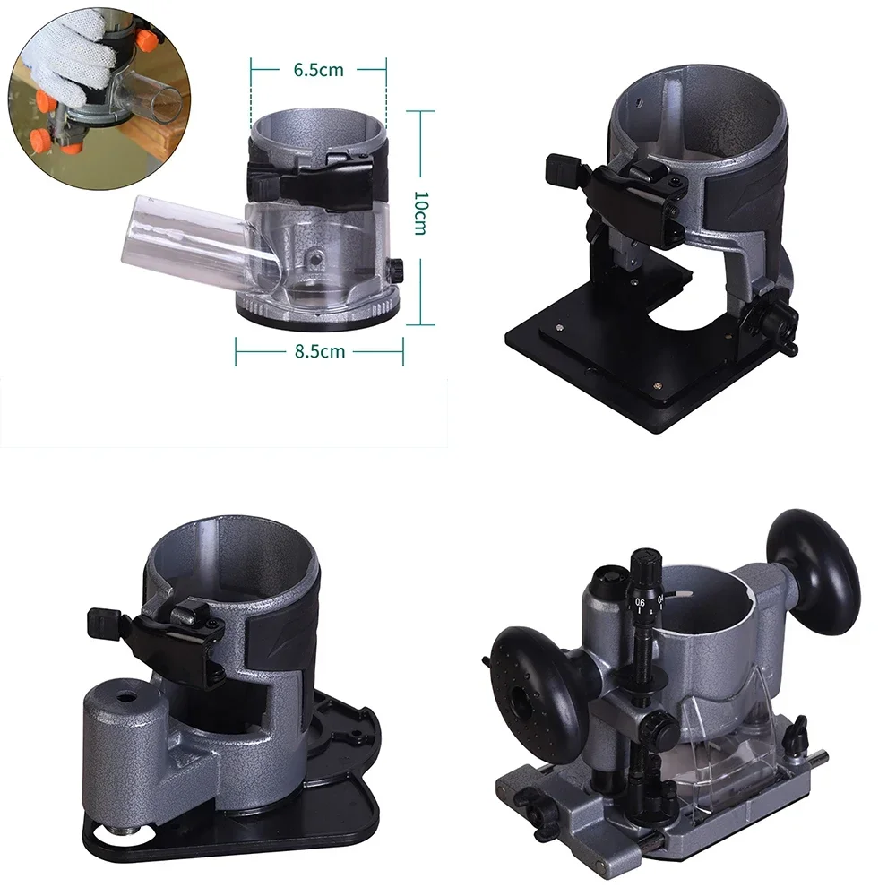 

Electric Router Trimmer Removable Base Hand-Held Wood Milling Slotting Engraving Machine Metal Fixed Base Woodworking Tools