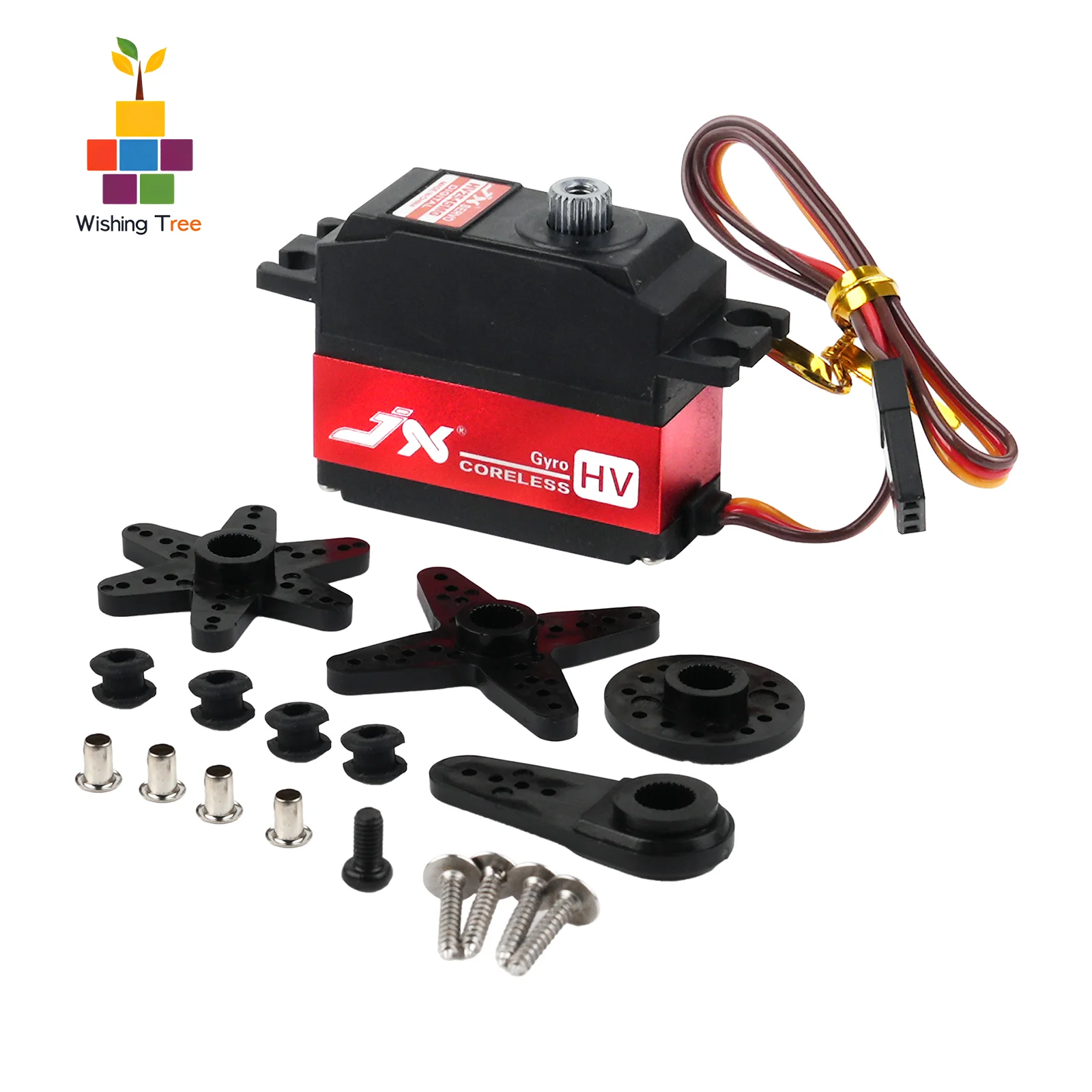 

JX PDI-HV2545MG Цифровой серводвигатель 4,5 кг Бессердечный HV Высоковольтный металлический механизм 120 градусов для вертолета 450 500 с фиксированным крылом RC Ca