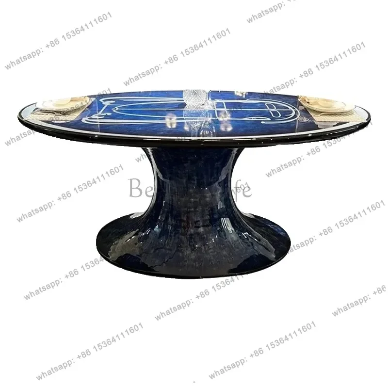 

~Solid wood long table large apartment dining table modern light luxury dining table villa restaurant luxury atmosphere