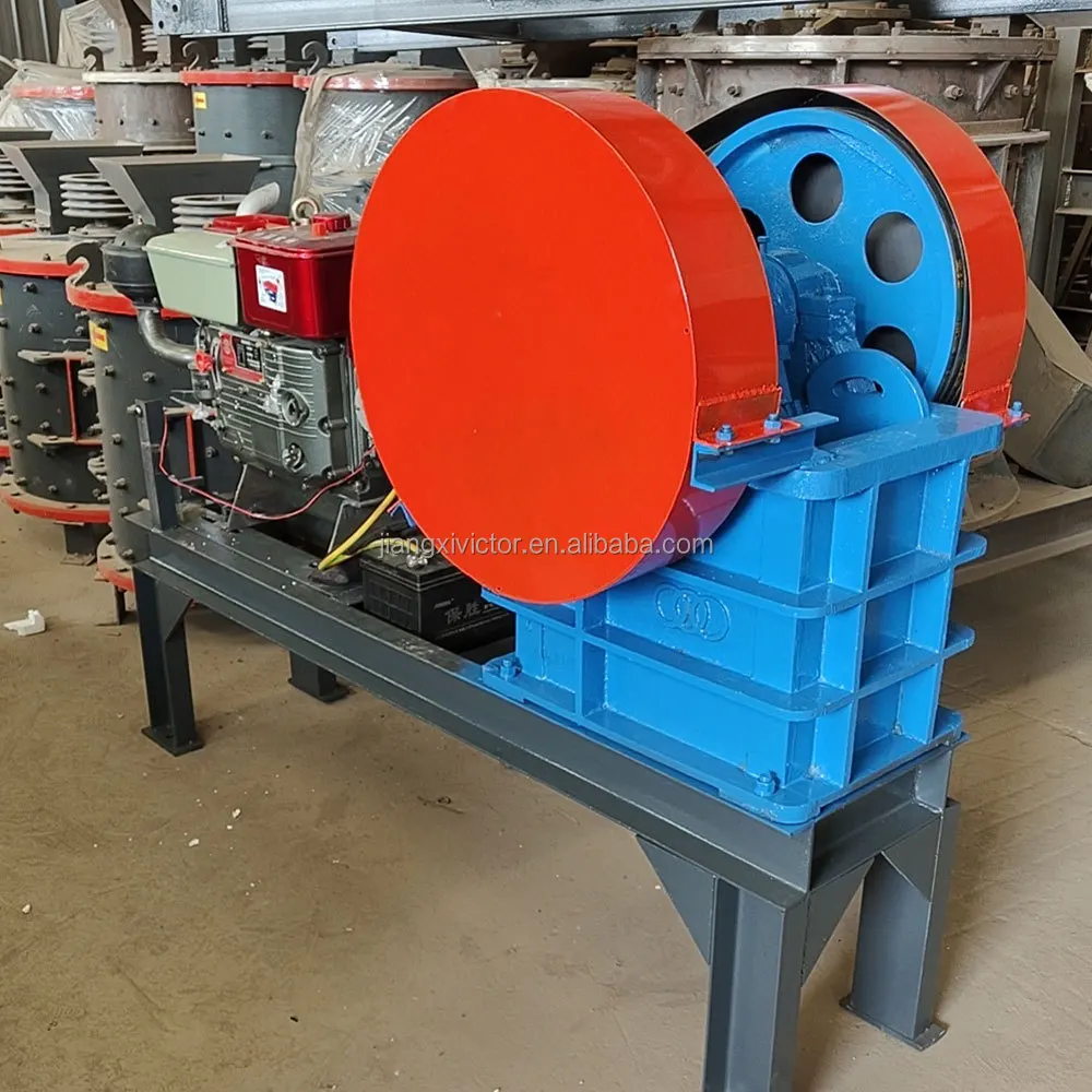 High Quality Small Scale WPE150*250 Portable Mobile Mini Stone Rock Jaw Crusher for Aggregate Primary Granite Limestone - view 6