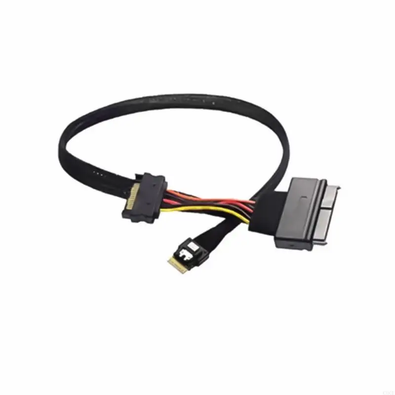 

C90F Slimline PCIe SFF-8654 4i Male to SFF8639 U2U3 Hard Drive Cable for NVMe and PCIe