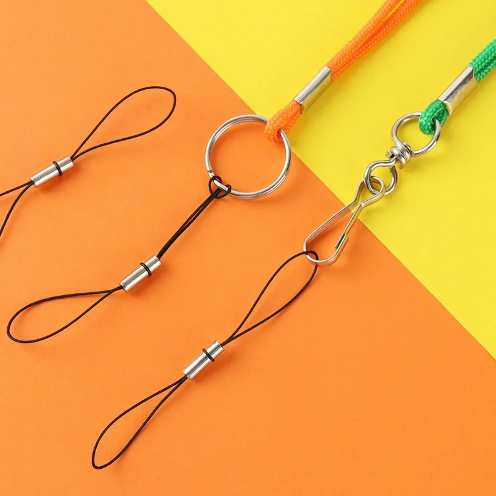 Metal Mobile Phone Lanyard Mini Nylon Rope USB Lanyard Bag Accessories