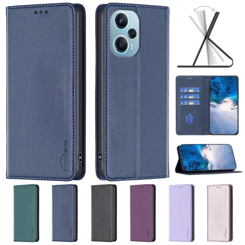 For Xiaomi Redmi Note 12 Turbo Case Magnetic Flip Phone Case on For Capa Xiomi Redmi Note 12 Turbo 12Pro Plus Leather Card Cover