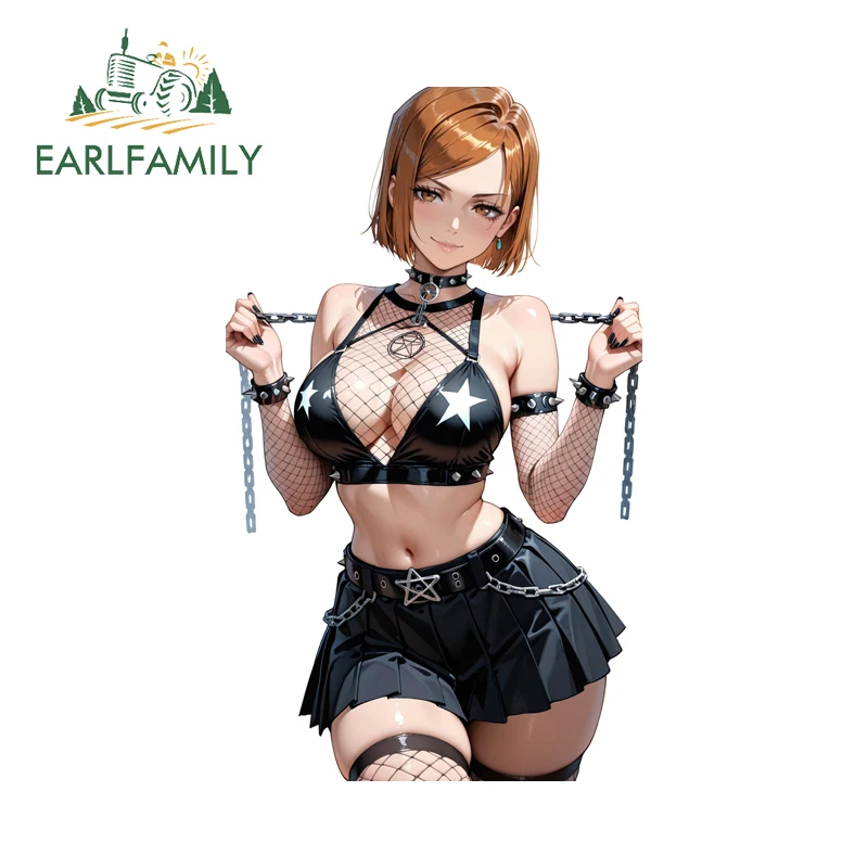 

EARLFAMILY Nobara Motorcycle Car Sticker ATV Styling Decal Occlusion Scratch Waterproof JDM Electric-Bicycle Helmet Decor