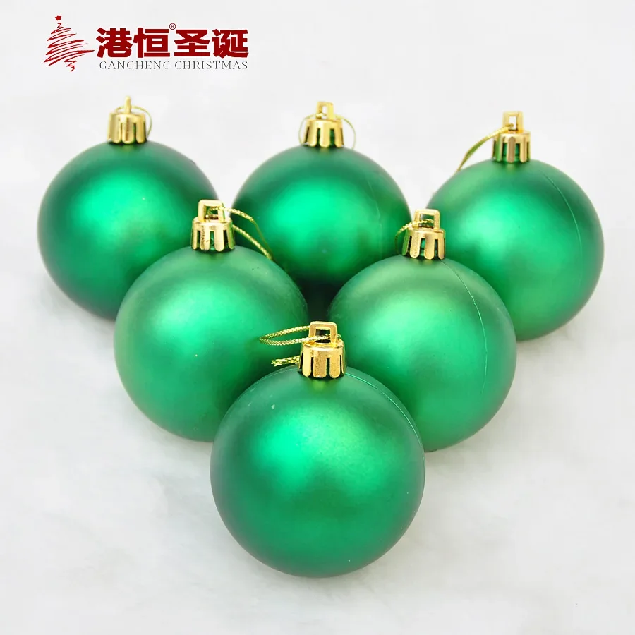 Christmas decorations 6cm-10cm green matte Christmas Ball Christmas tree decoration