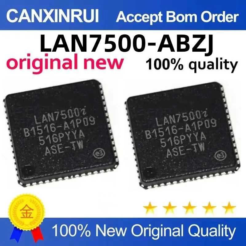 

LAN7500I-ABZJ Silk Screen LAN7500I Ethernet Bridge USB Interface Controller Chip QFN56