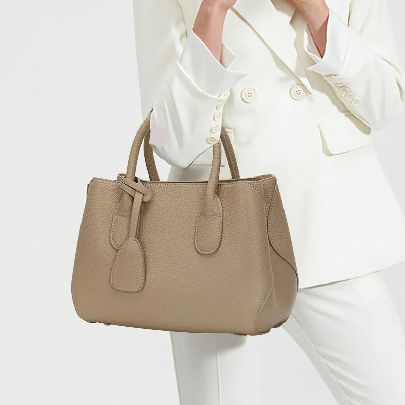 

Женская сумка из натуральной яловой кожи, сумка через плечо с узором личи, сумка для хранения, черный кошелек