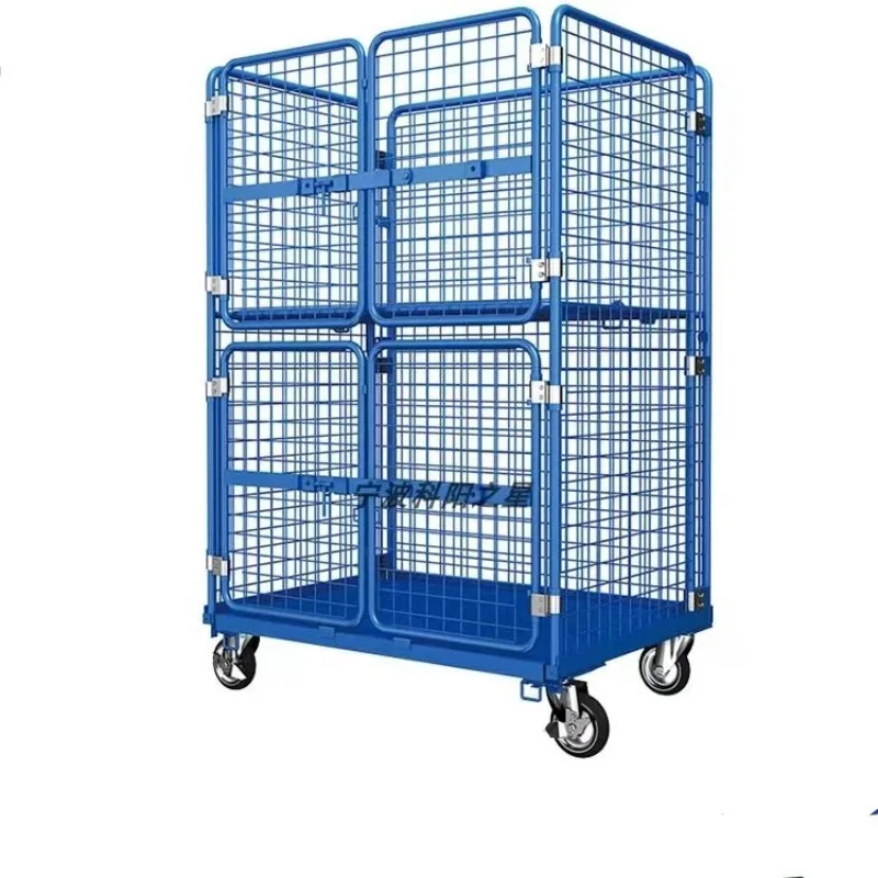 

logistics trolley folding grid cart turnover handling loading and unloading truck sorting express basket storage cage truck