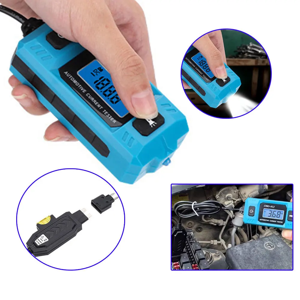 Car Fuse Current Tester Circuit Diagnostic Tool 0.01A~19.99A Repair Detector Galvanometer with LCD Display No Battery Included