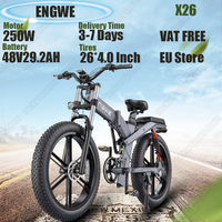 ENGWE X26 Folding Electric Bicycle 250W 48V29.2AH Hydraulic Brake Electric bike Adult Riding 26*4.0 Inch Fat Tire Mountain Ebike