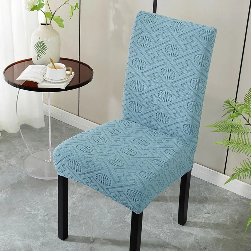 

Long Checkered Jacquard Chair Cushion Cover Solid Color Polar Fleece Elastic Chair Cover Elastic Stretch Waterproof