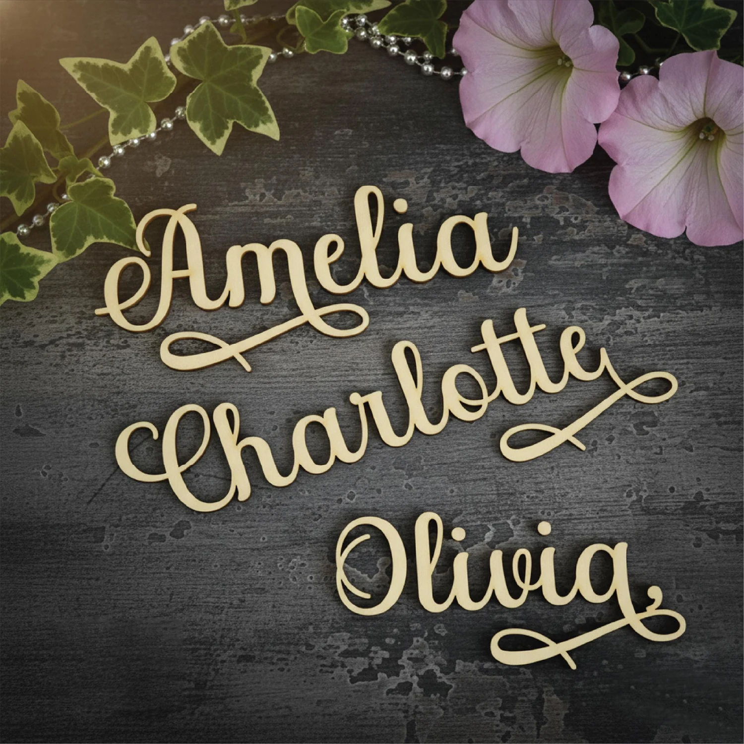 1pc Customized wooden name logo, Customizable content, Baby room name and wall decoration