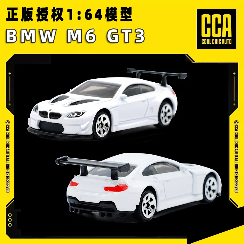 CCA BMW M6 GT3 1/64 спортивный автомобиль литая под давлением модель автомобиля четырехколесная раздвижная коллекционная модель детского игрушечного автомобиля