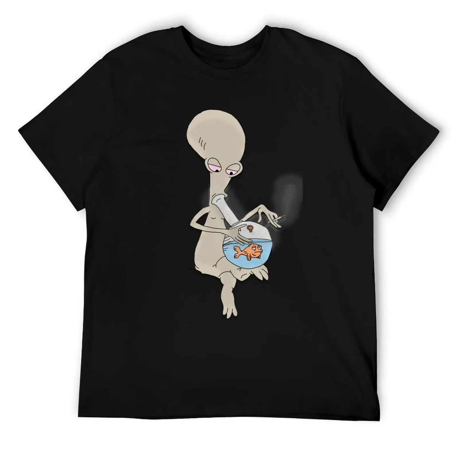 

Roger Smokin' Up T-Shirt anime t shirts oversize t shirt for man t shirt for man 100 percent cotton T-Shirt