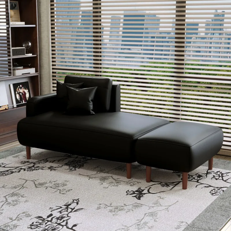 Módulo multifuncional, chaise longue para sala de estar, sillones reclinables para apartamento pequeño, muebles minimalistas negros, sillón reclinable
