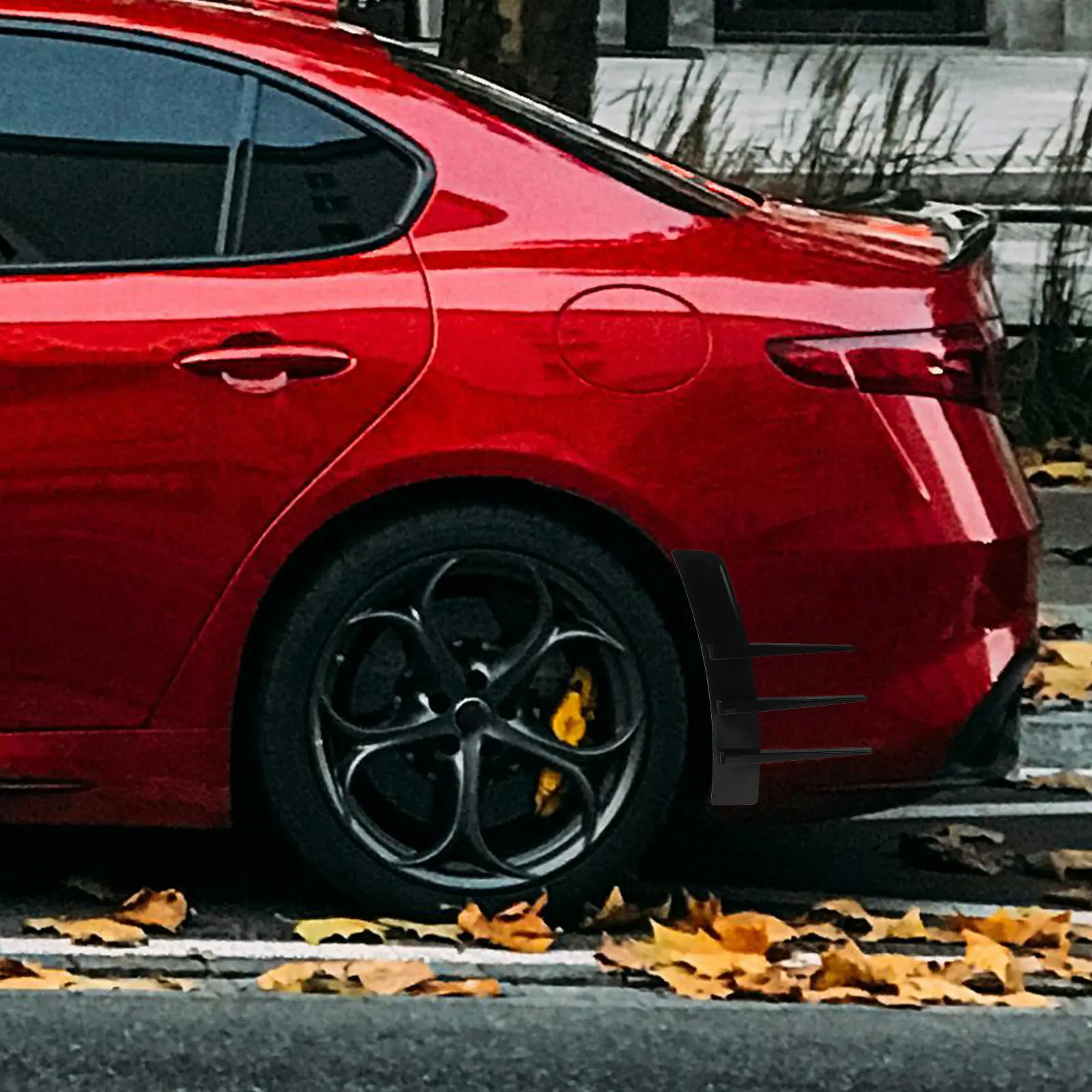 

2pcs Universal Side Wing Cover Trim Sticker Abs Car Body Decoration For Sedans Suvs Scratch Protection Easy Install Shark Fin