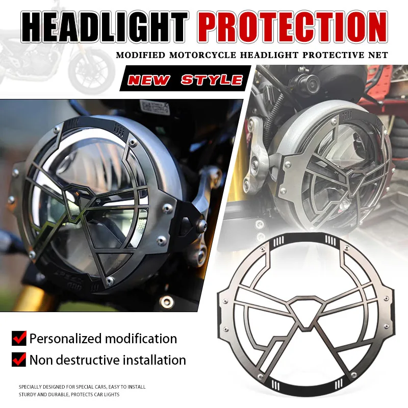 

Motorcycle Headlight Protector Headlight Grid Grille Light Cover For Speed 400 Scrambler 400X Fit Speed400 Scrambler400X 2024