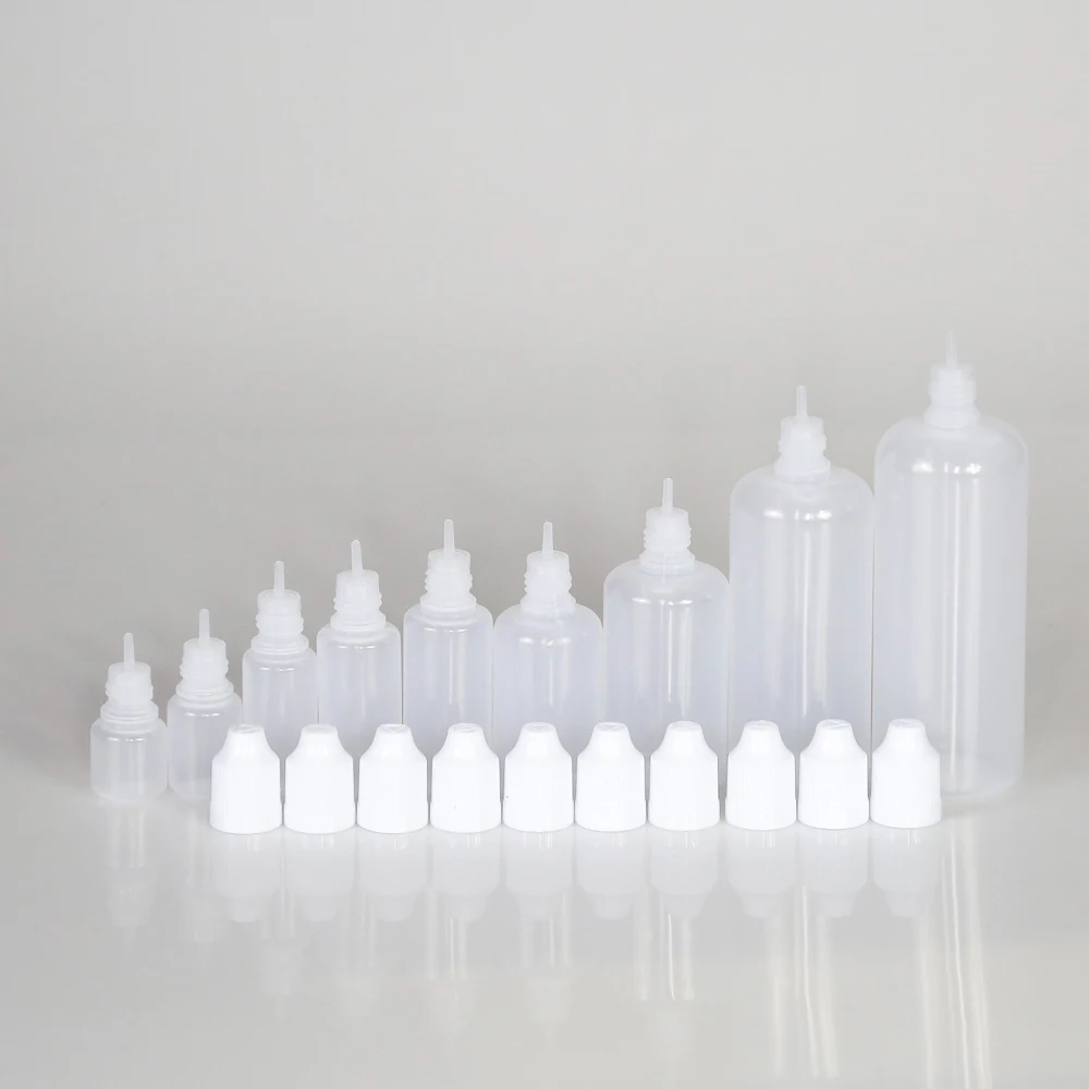5Pcs 3ml 5ml 10ml 15ml 20ml 30ml 50ml 100ml 120ml LDPE Kunststoff Squeeze Dropper Flasche Abnehmbaren Kappe Flüssigkeit Füllung Container