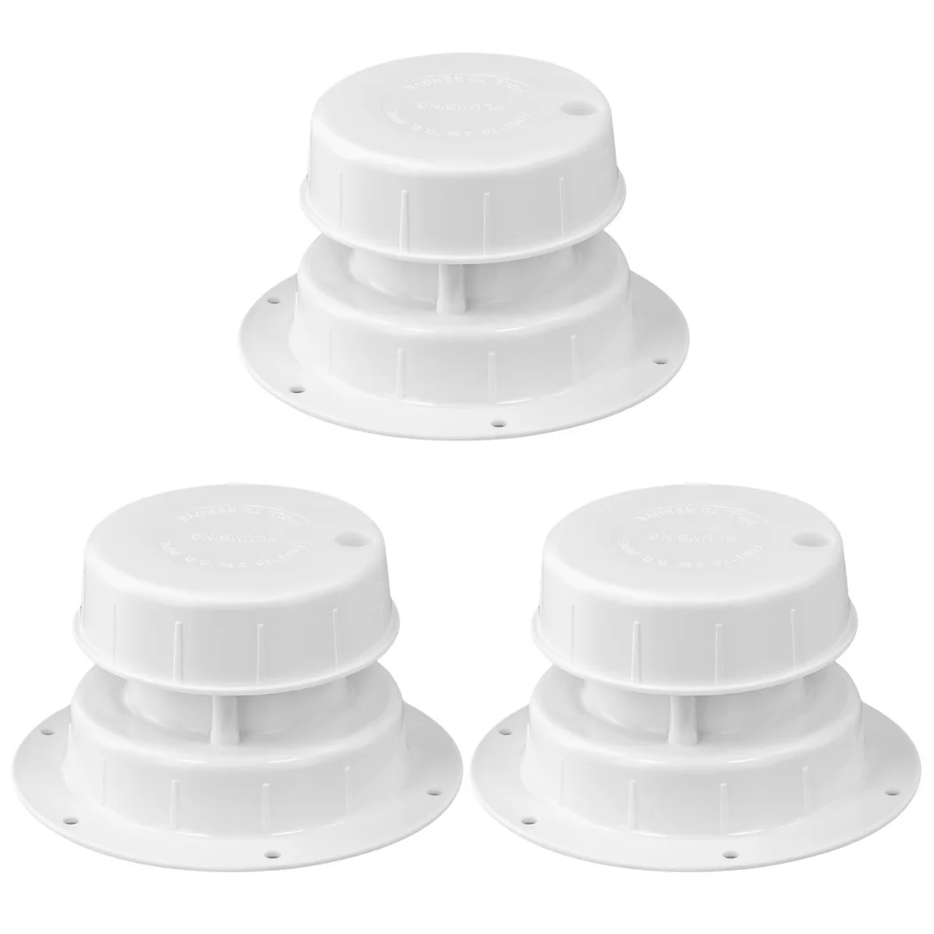 3Pcs RV Plumbing Vent Caps RV Roof Sewer Vent Covers Camper Vent Cap Replacement For RV Trailer Motorhome Fit 1