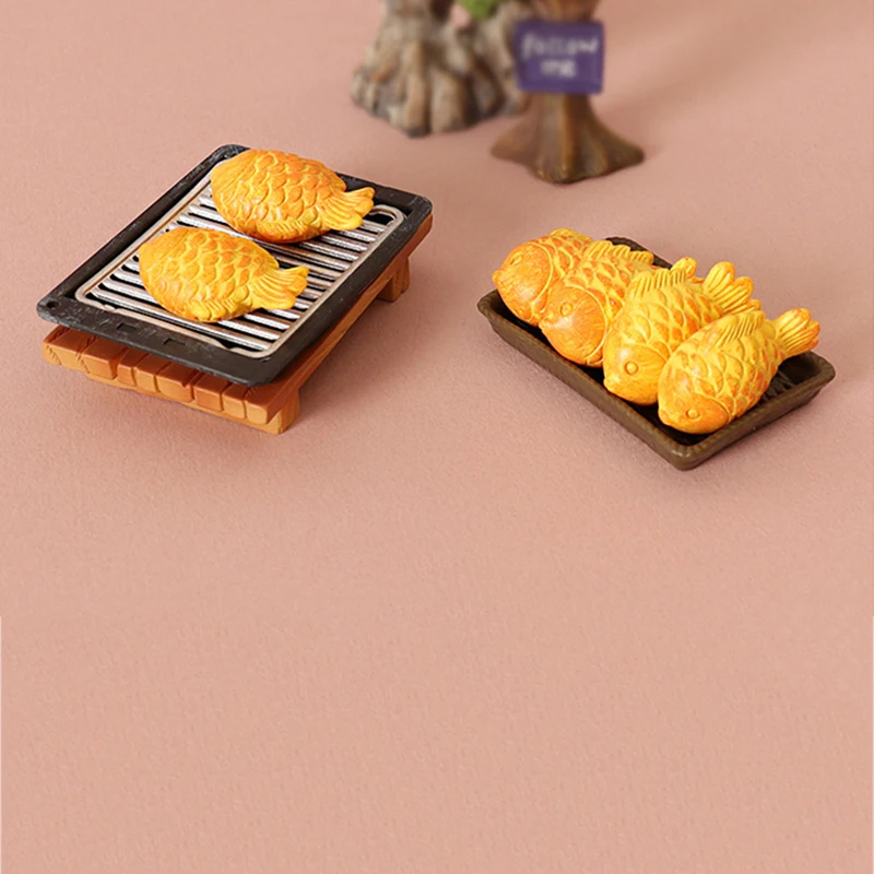 Casa de muñecas de simulación a la parrilla, pescado, barbacoa, parrilla, casa de muñecas en miniatura, decoraciones de cocina, casa de muñecas, accesorios de comida, 1/12