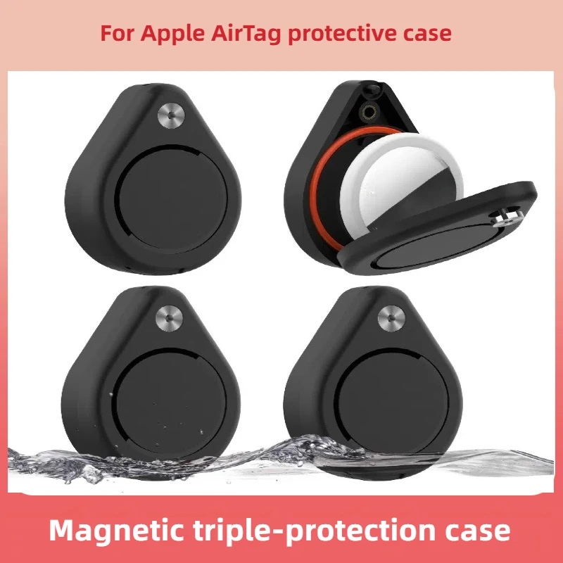

Triple-Layer Magnetic Case For Apple AirTag - Protective Cover Fits Tracker & Anti-loss Device