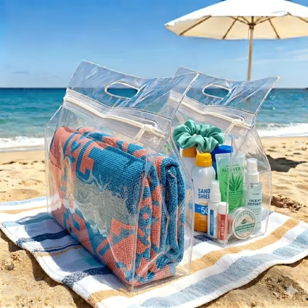 Frosted PVC Waterproof Handheld Shower Storage Bag Dry Wet Separation Portable Gym Swim Toiletry Organizer Bath Tool Carry Pouc