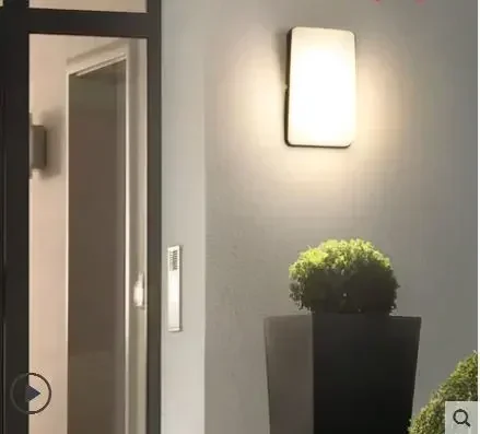 TechHPOutdoor Doorway Led Simple Modern Wall Lamp Waterproof Super Bright Courtyard Door