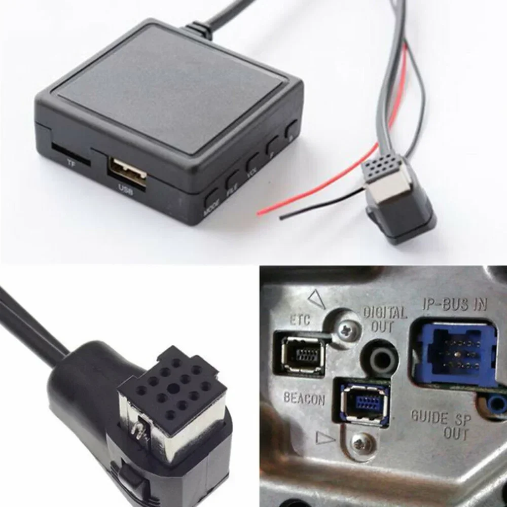 Do radia Pioneer IP-BUS P99 P01 Samochodowy adapter muzyczny AUX USB Stereo z portem mikrofonu Bluetooth 5.0 Kabel adaptera audio mikrofonu