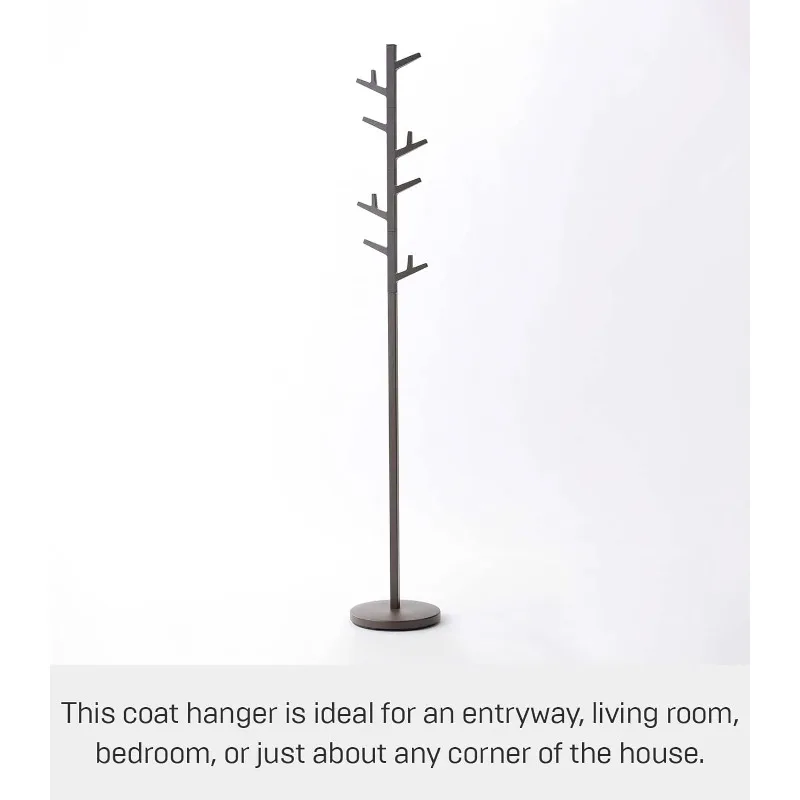 Yamazaki Home Coat Rack Tree/Standing Coat and Hat Hanger Steel One Size Brown