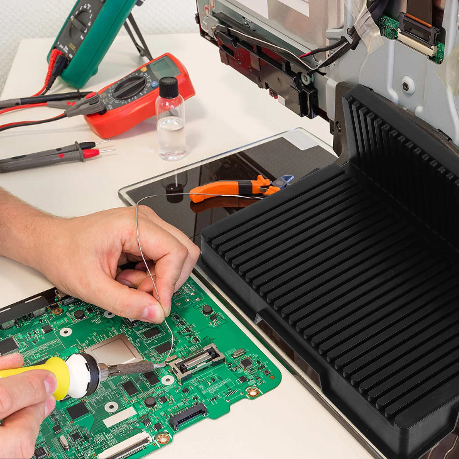 

Anti-Static Rack 25-Slot L Type Circuit Board Holder For Safe Turnover Storage Reusable Plastic Drying Shelf Pcb Tray Slot