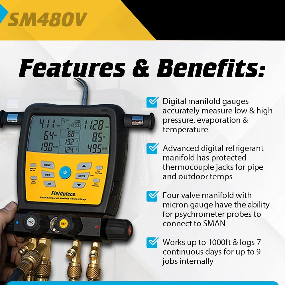 SM480V SMAN Digital Manifold Wireless Data Logging