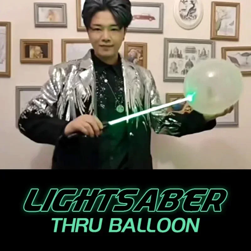 

Lightsaber Thru Balloon Magic Trick 55CM High-tech Powerful Stage Illusions Gimmicks Mentalism Props Magician Funny Magic Show