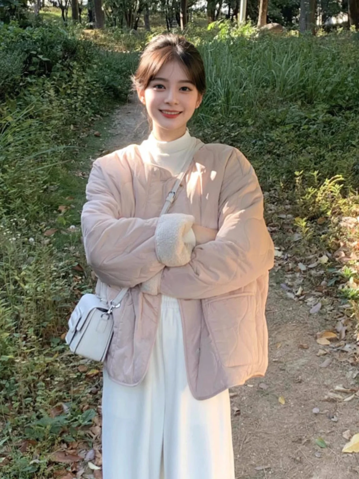 

Korean Style Gentle Lamb Velvet Cotton Jacket Women's New Spring Outerwear Soft Style Cotton Padded Coat Comfortable Fit