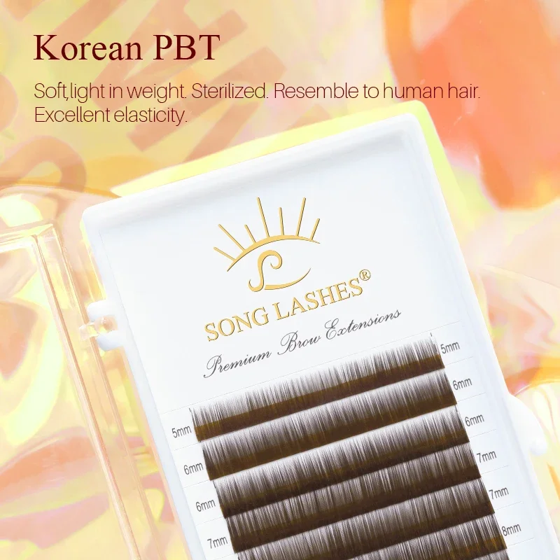 曲まつげ-カスタマイズされた眉毛エクステ,つけまつげ,プロのツール,カールなし,卸売り,高品質