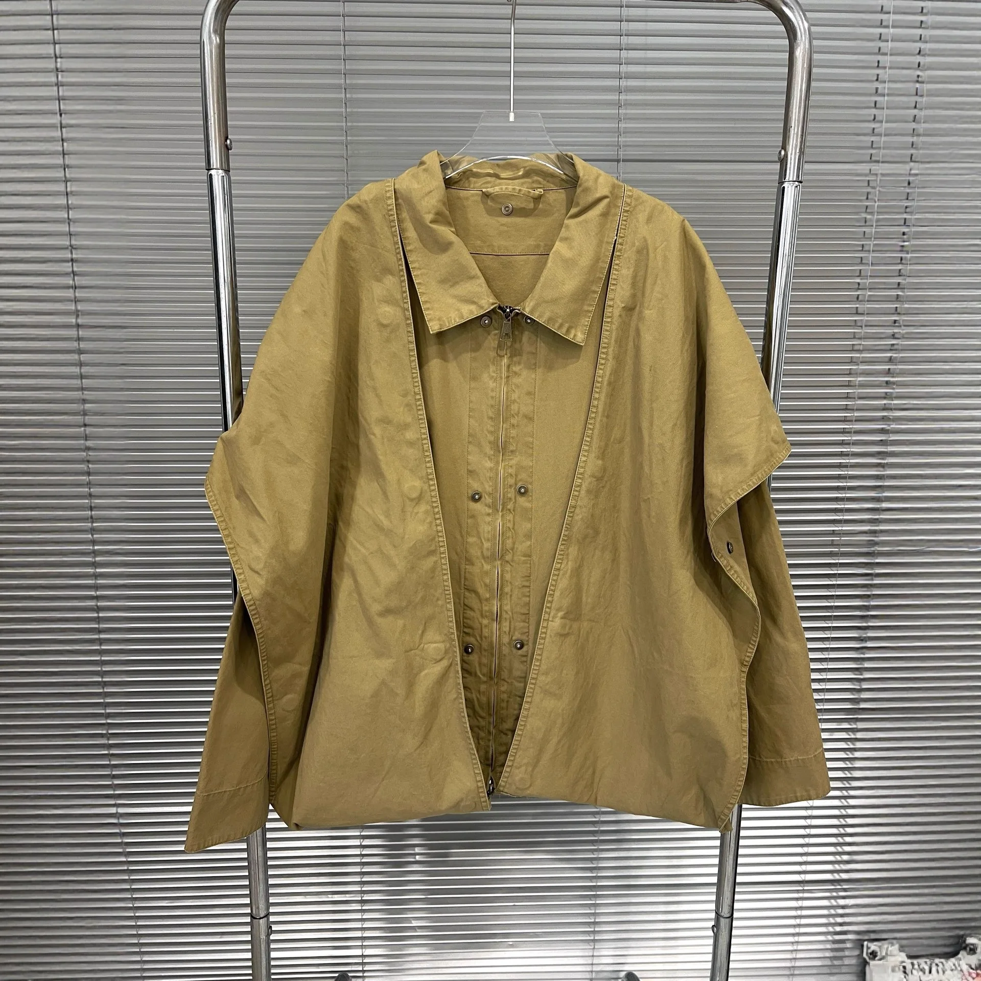 

2025 New American Vintage Loose Slim Fit Patchwork Long Sleeve Jacket Women Casual Chic Design