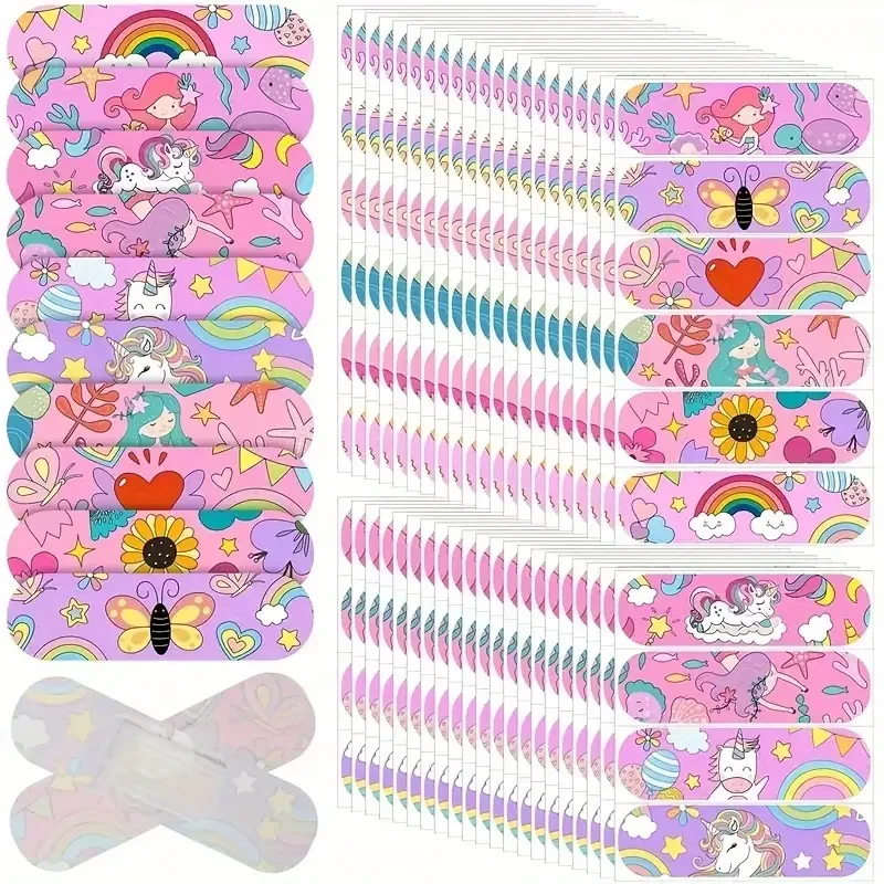 20PCS 50pcs/set Cartoon Kawaii Girls Horse Prints Band Aid Skin Dressing Tape Patch Strips Adhesive Bandages Plasters Woundplast