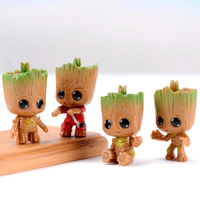 Action Figure Anime Mini Groot Decoration PVC Collection Figurine Toy Model For Children Home Decor Miniature Model Crafts