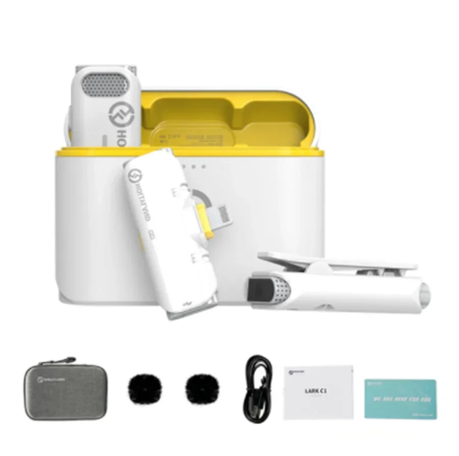 Oryginalny bezprzewodowy mikrofon Lavalier Lark C1 z certyfikatem MFi do transmisji na żywo i tworzenia vlogów