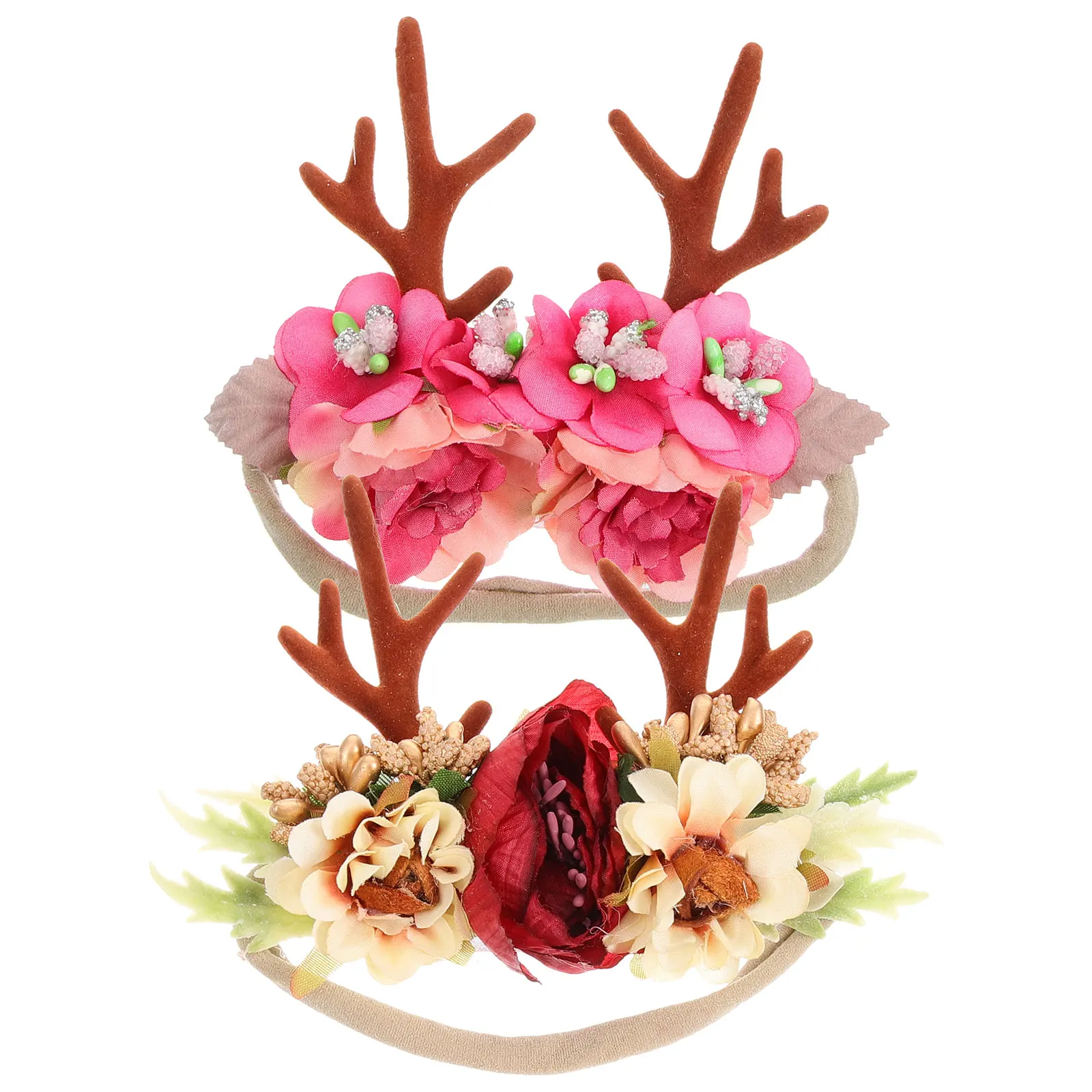 

2pcs Children Accessories Christmas Reindeer Antlers Soft Kids Holiday Gift HFL51 HFL123 Hair Ties Ponytail Holders Hair