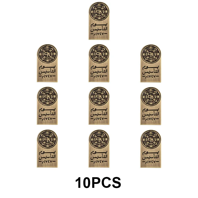5-10-50-100 قطعة المملكة العربية السعودية كريم الأساس شارة بروش دبابيس التلبيب الأصلي العلم التلبيب دبابيس علم الدولة شارة