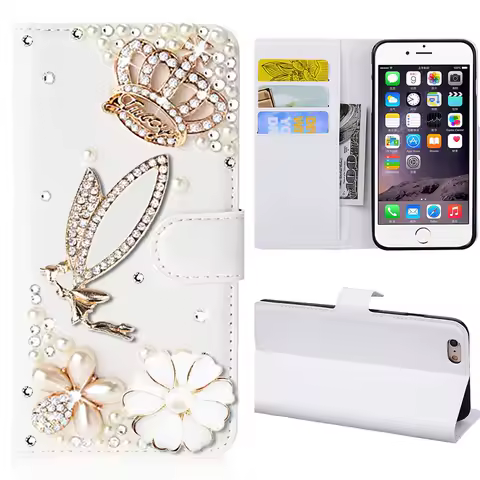 Luxury Leather Flip Case For Samsung Galaxy S24 S23 S22 S21 S20 Ultra Plus S23 S21 S20 FE Ultra Plus Stand Cover for Women