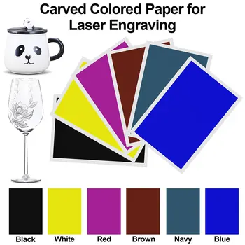נייר חריטה ב-7 צבעים המתאים למכונת חריטה בעזרת לייזר UV עם ס...