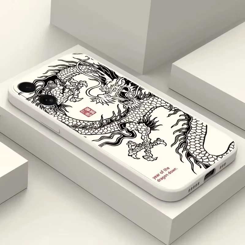 Fashion Chinese Dragon Pattern Phone Case for iPhone 18 17 16 15 14 Pro Max 13 12 Mini 11 Soft TPU Protective Color Fundas Cover view 6
