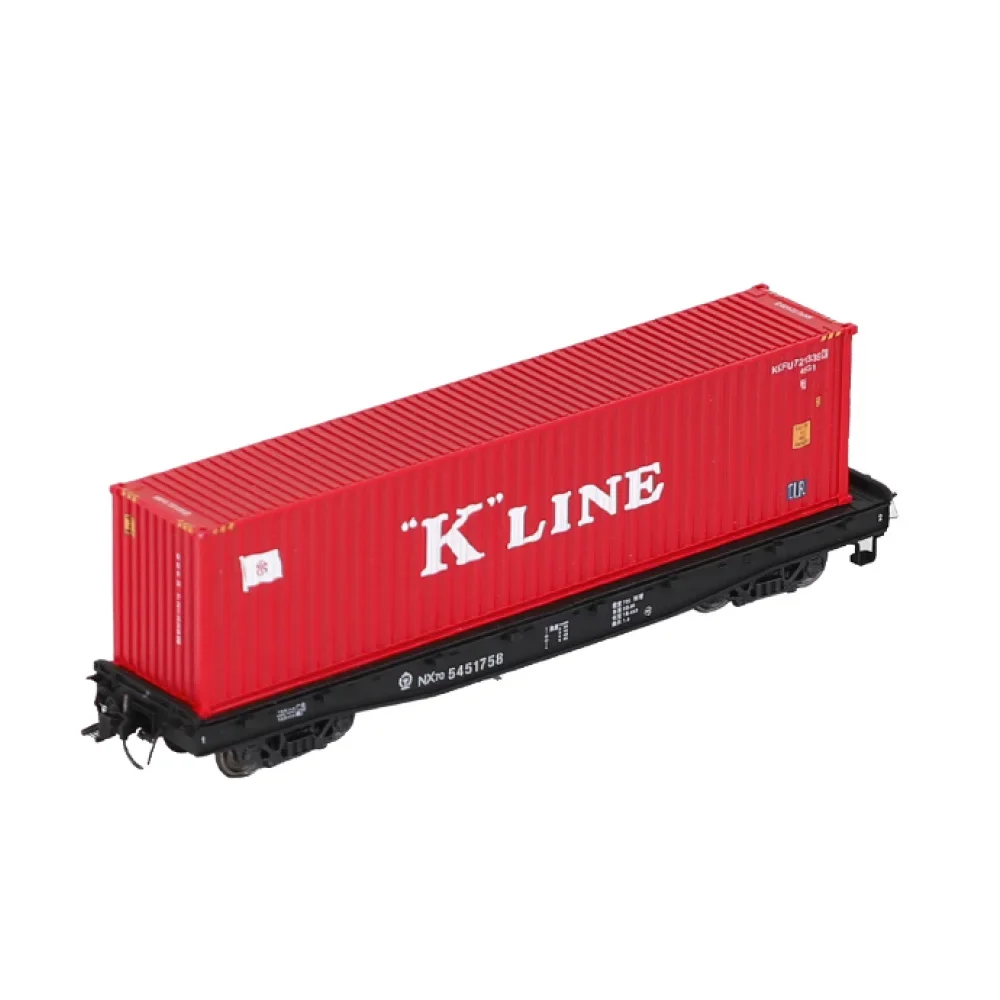 HO 1:87 Train Flatbed Truck Model NX17K Box Flatbed Transport Truck with Container Optional Train Model Toys