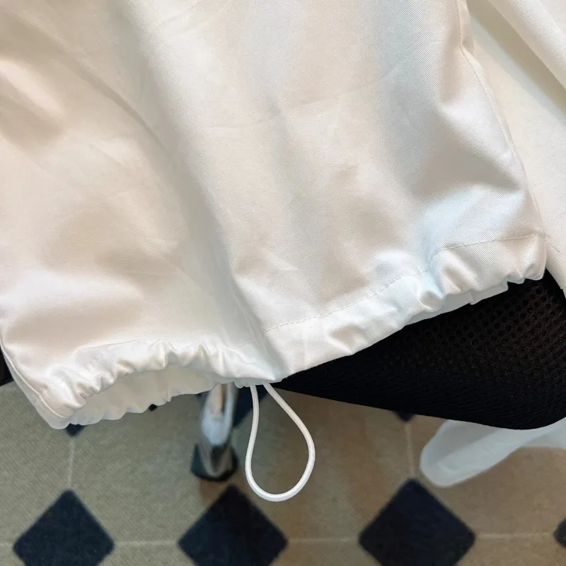 Japanese Design Cartoon Print Dstring Work Pants Loose Fit Summer Faionable Women's Men's Casual Straight Leg Trousers